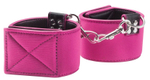 Чёрно-розовые двусторонние наручники Reversible Wrist Cuffs (Цвет: черный с розовым)