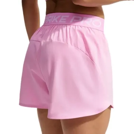Женские теннисные шорты Nike Pro Dri-Fit Mid Rise Brief Lined 3in Woven - pink rise/white