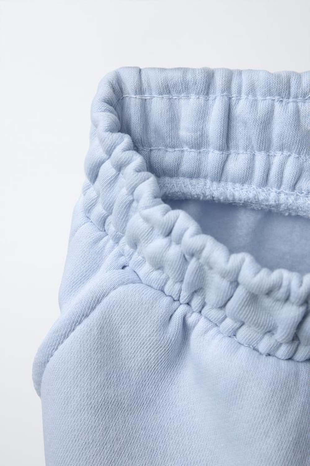 ZARA БРЮКИ-ДЖОГГЕРЫ ИЗ МЯГКОЙ ТКАНИ, ГОЛУБОЙ