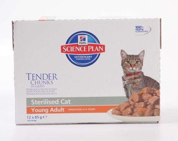 Hill&#39;s Sterilised Cat Кусочки в соусе для стерилизованных кошек с индейкой