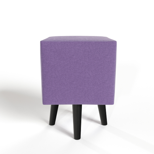 Пуф квадратный на высоких ножках Фантазёр D-9 (Фиолетовый) в офис, дом, салон красоты, прихожая, гостиная, на кухню, в кафе, в зону ожидания, в коридор, к туалетному столику. Банкетка, подставка.