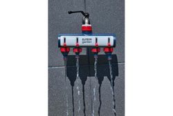 Распределитель потоков 4-х канальный премиум с переходниками для крана 3/4”и 1” HF 004 Garden Elitech 206028