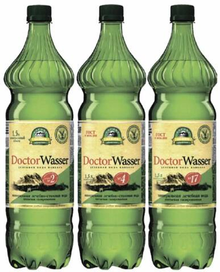 DoctorWasser Вода Минеральная Газированная 1,5 л