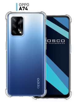 Чехол ROSCO для OPPO A74 4G оптом (арт. OPPO-A74-HARD-TPU-TRANSPARENT)