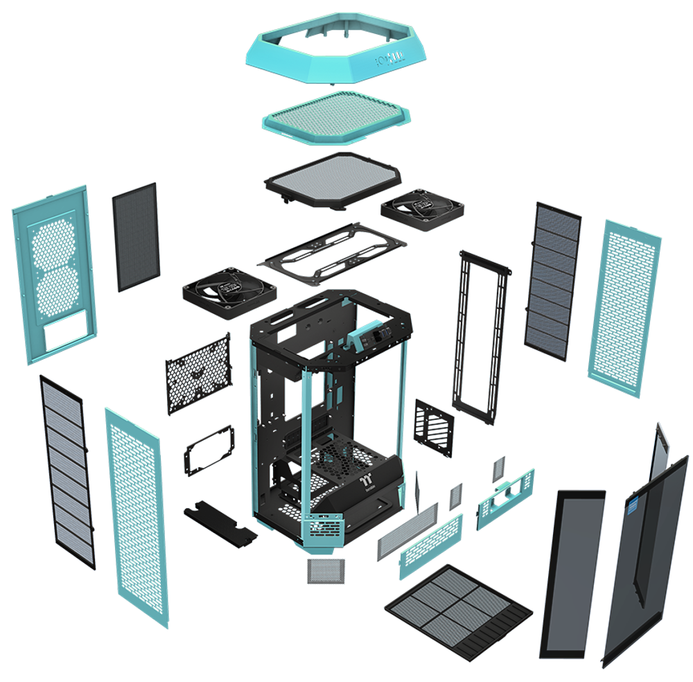Корпус mini-ITX Thermaltake The Tower 300 Turquoise