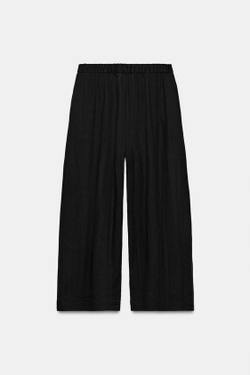 ZARA БРЮКИ BARREL — ZW COLLECTION, ЧЕРНЫЙ