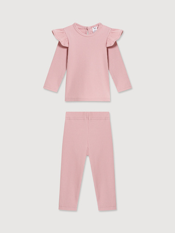 Лонгслив и лосины, Пудровый