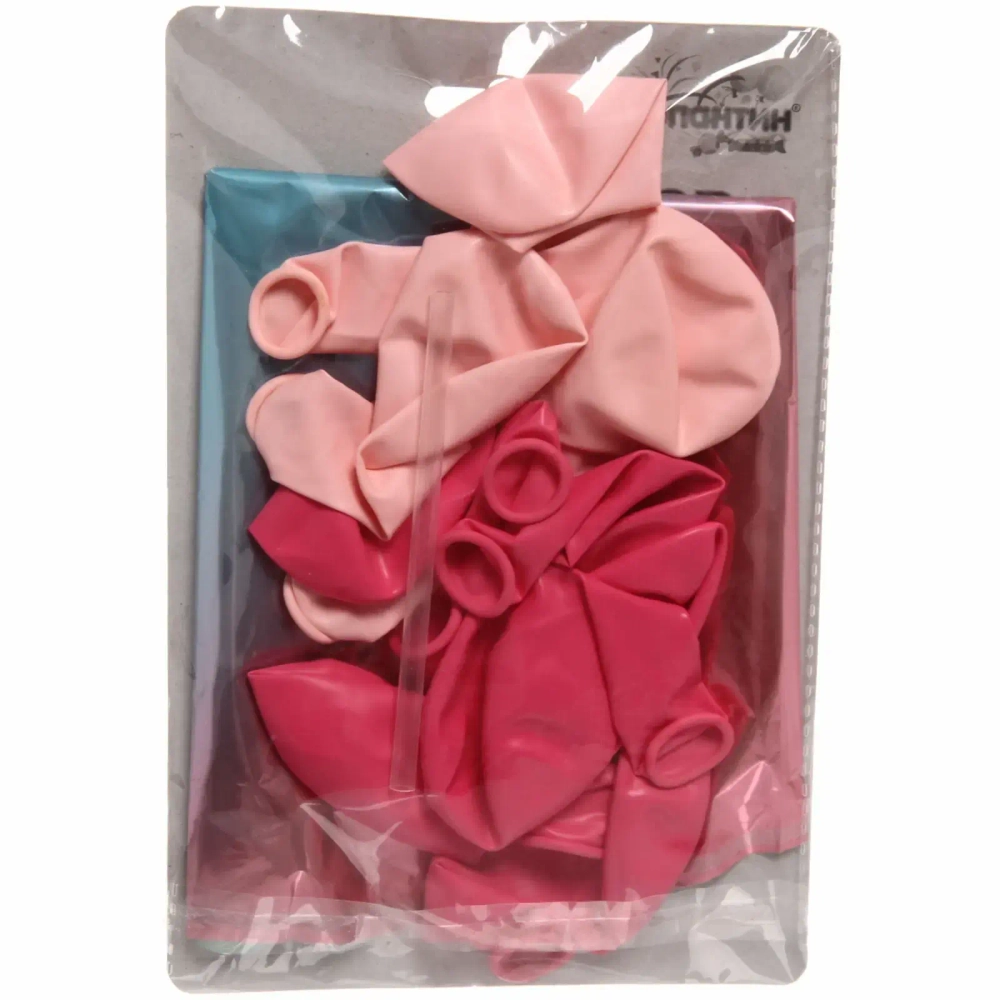 Шар фольгированный 81 см “Цифра 8” с набором шаров (розовый перелив)