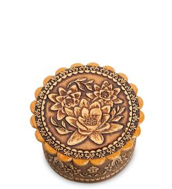 Народные промыслы BST-134/ 2 Шкатулка «Цветы» (береста)