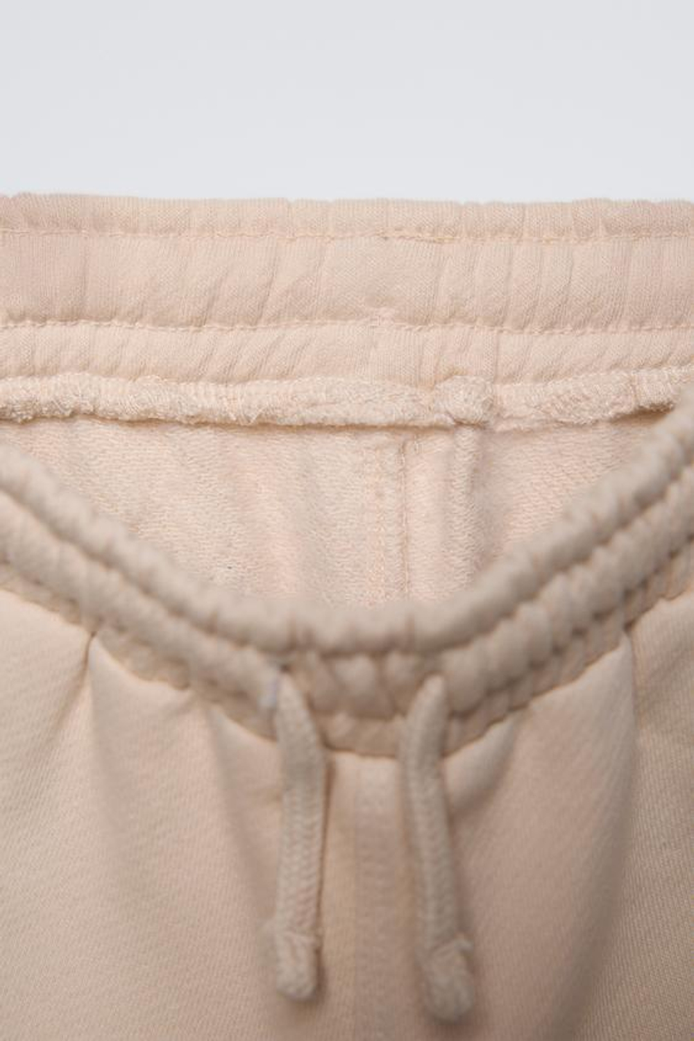 ZARA БРЮКИ-ДЖОГГЕРЫ COLOUR BLOCK, ЭКРЮ/КОРИЧНЕВЫЙ