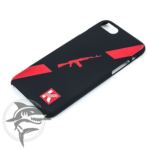 Чехол для телефона iPhone 7/8, черный с красным силуэтом АК