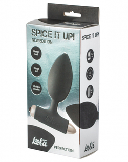 Анальная вибровтулка Spice It Up, Perfection, черный