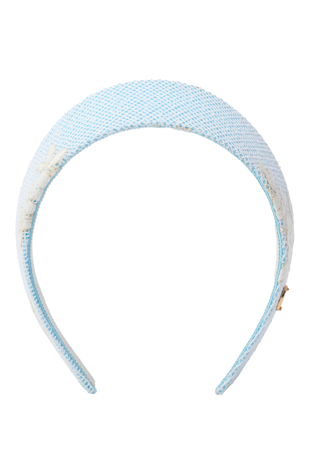 Кокошник голубой с гипюром