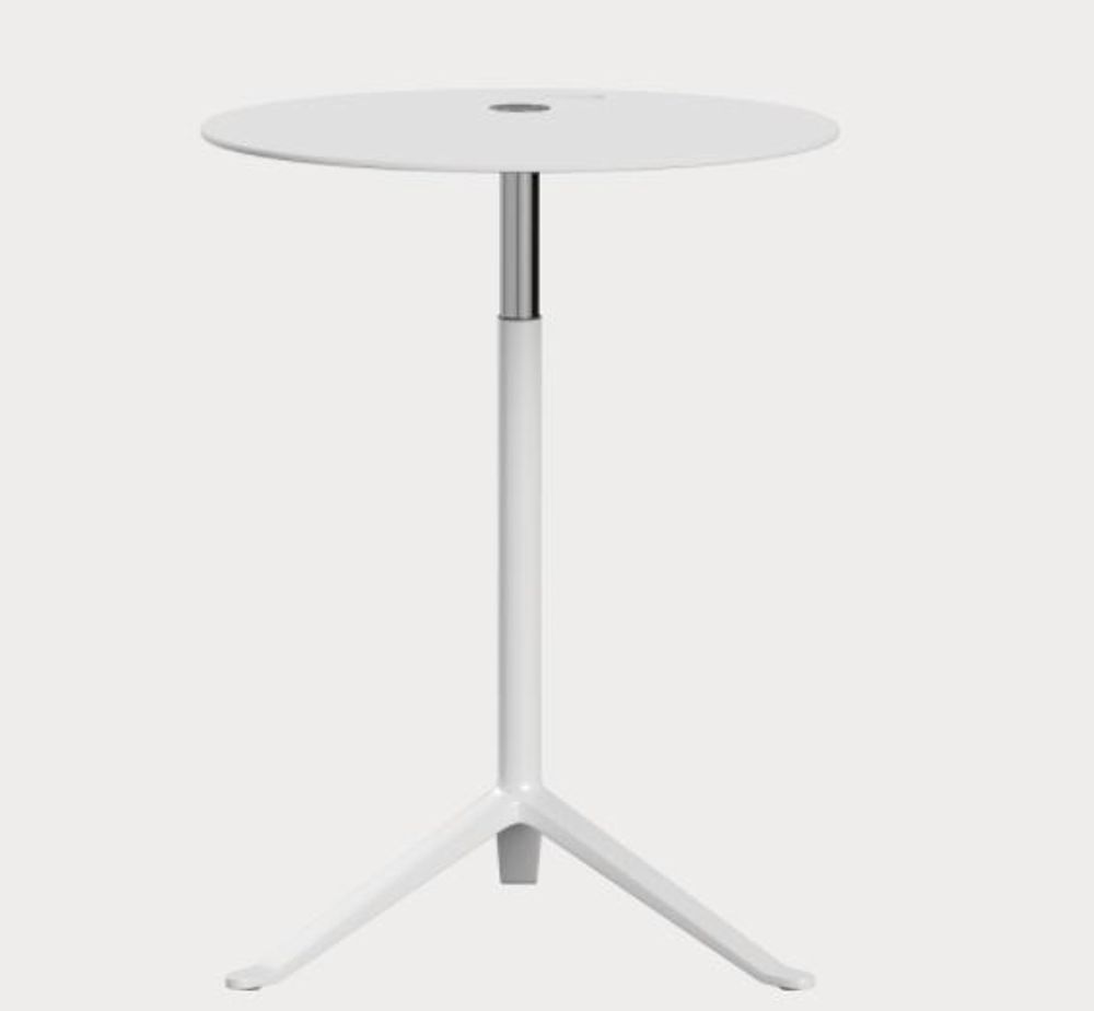 Стол Little Friend KS11 FRITZ HANSEN рег/по высоте алюминий/ламинат/white/chrom 450х450х500/720h