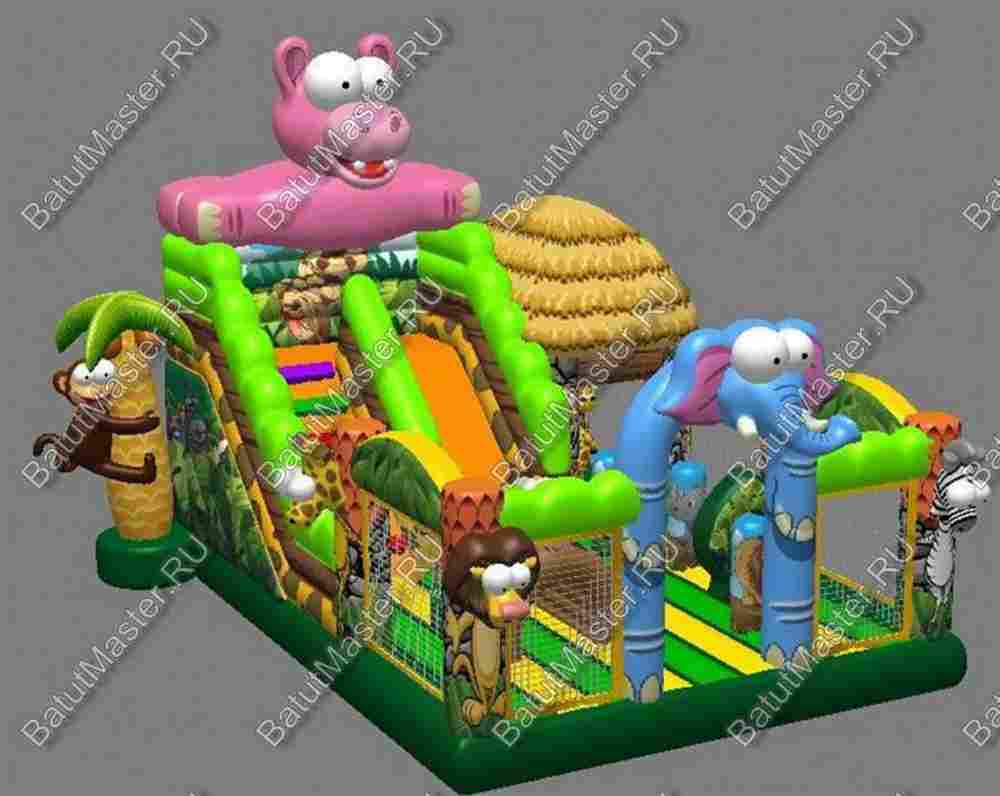 Надувной батут "Бегемотик"