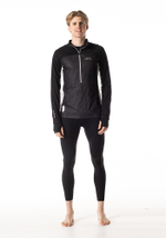 ЛОНГСЛИВ С МЕМБРАННОЙ ВСТАВКОЙ МУЖСКОЙ 3/4 ZIP LONG SLEEVE WIND BREAKER | BLACK/WHITE