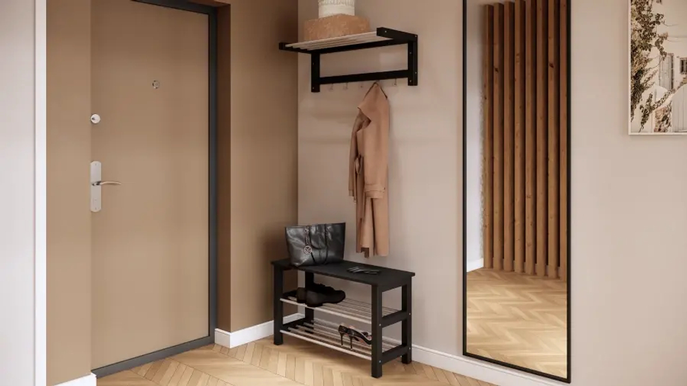 Полка для обуви - аналог IKEA/МИЧА/ИКЕА, 85x34см, черный