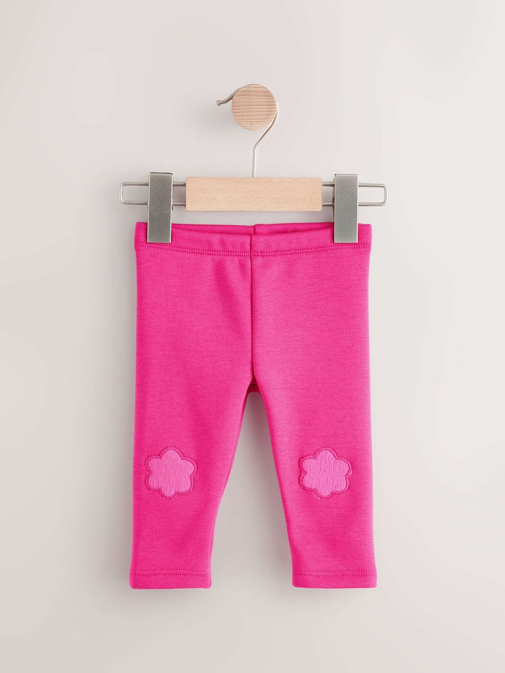 Легинсы с флисовой подкладкой и вышивкой для девочки Next E51-646, Фуксия
