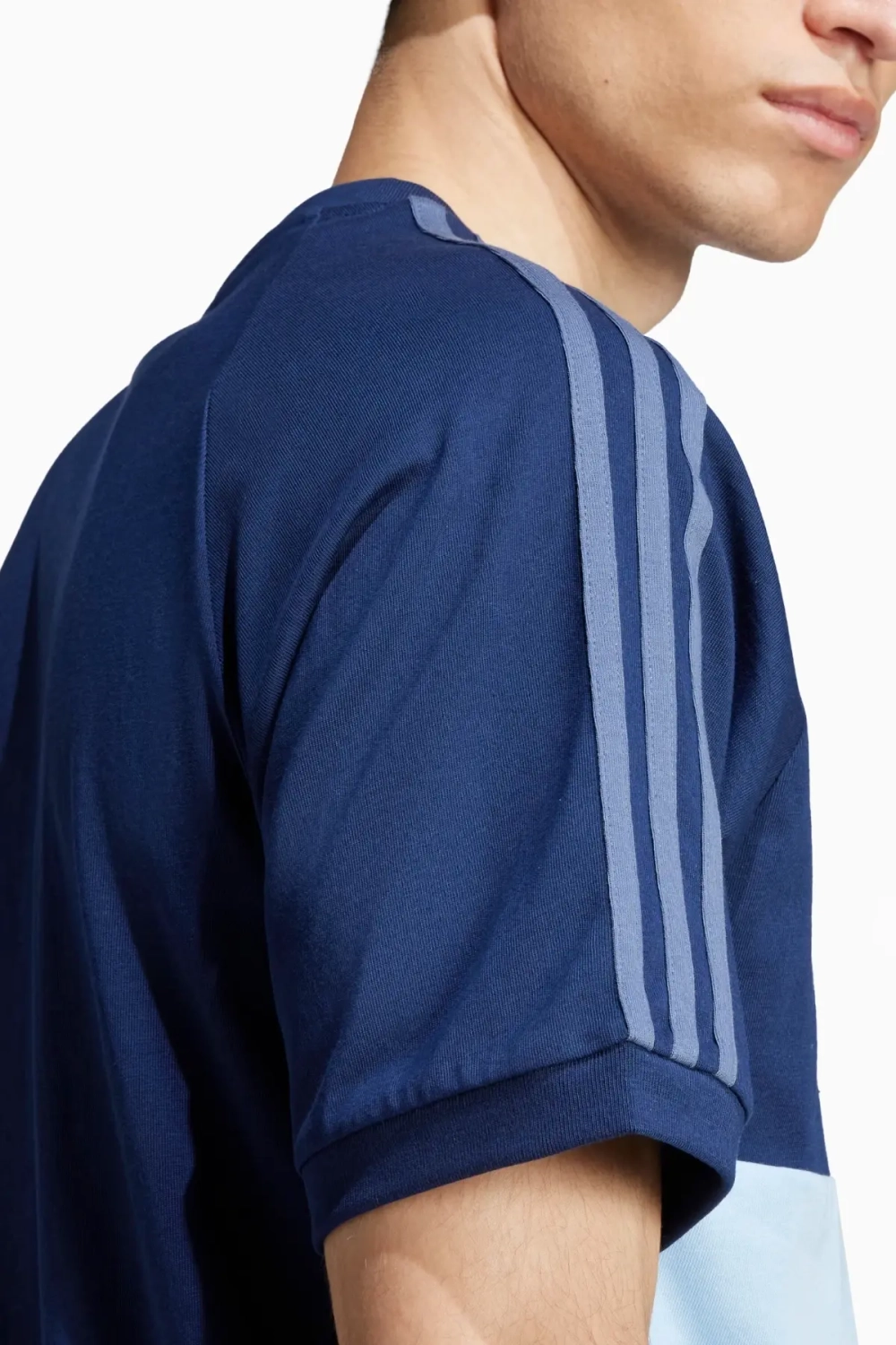 Футболка adidas 3-Stripes Panel - темно-синий