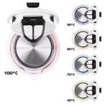 Чайник KITFORT КТ-640-3, 1,7 л, 2200 Вт, закрытый нагревательный элемент, ТЕРМОРЕГУЛЯТОР, стекло, серый