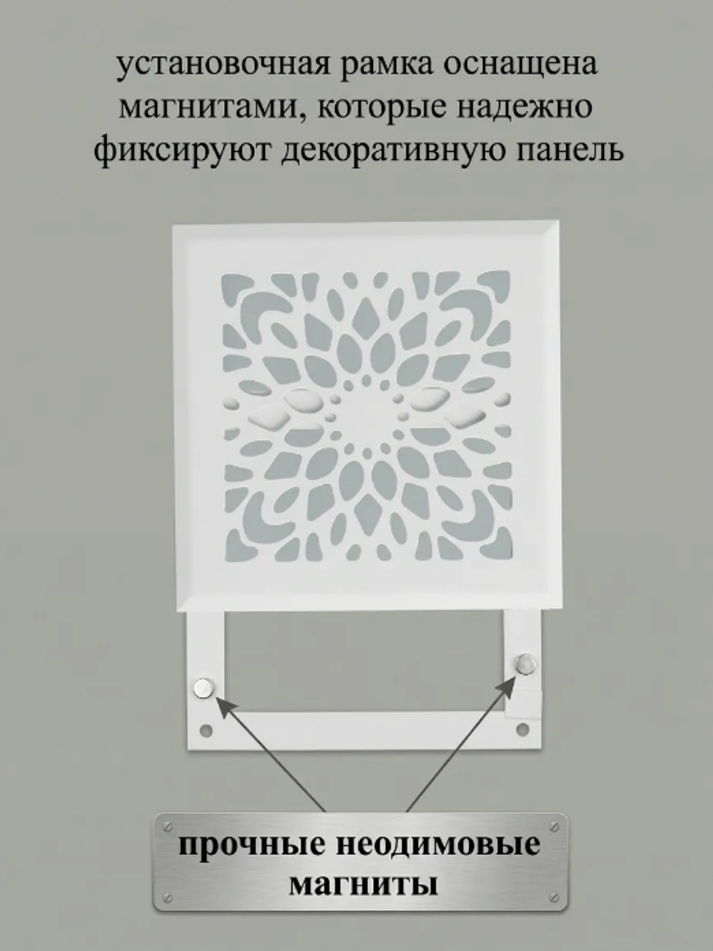 Вентиляционная Решетка РП Дейзи 150х150 Белый