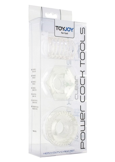 Комплект прозрачных колец на пенис POWER COCK TOOLS
