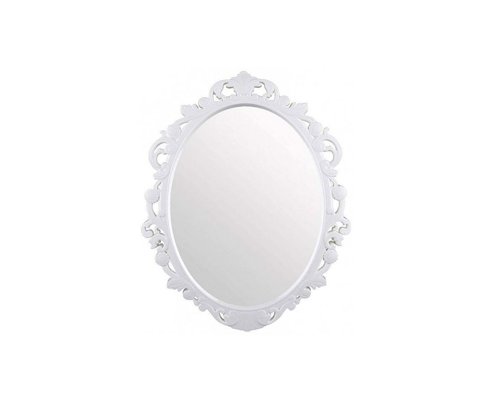 Зеркало АЖУР 50*39 см овальное белое
