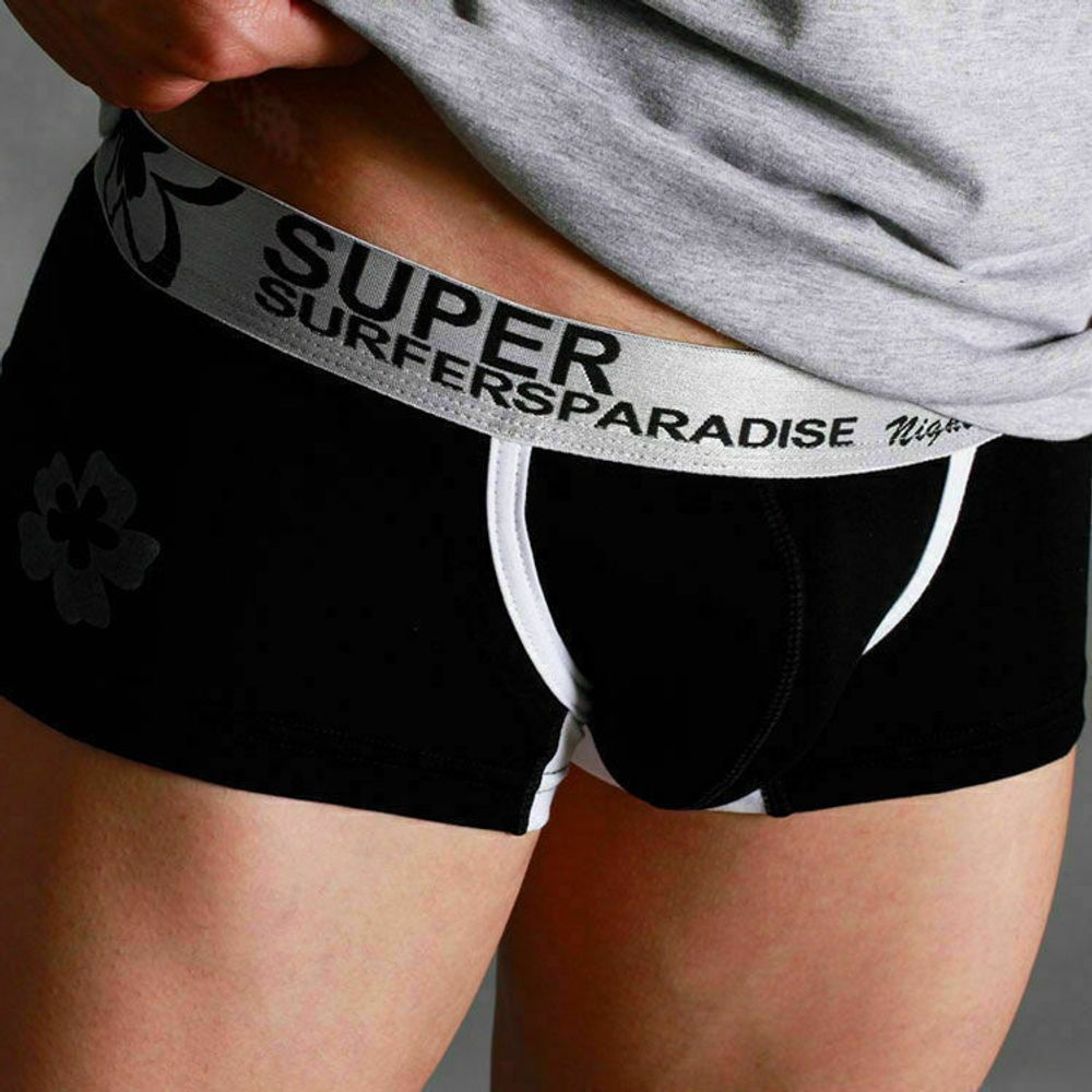 Мужские трусы боксеры черные Superbody Surfers Paradise