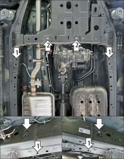 Защита раздаточной коробки, 2 мм, Сталь. для TANK 500 2021-н.в., Motodor.73112