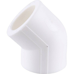 Угольник 75 мм, 45 град. полипропиленовый PP-R белый PN25