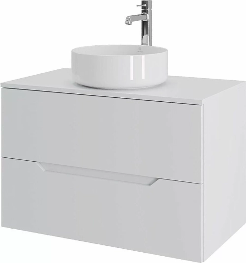Тумба с раковиной Orange Line 80 Li-80TuwMDF+B09-360W белый