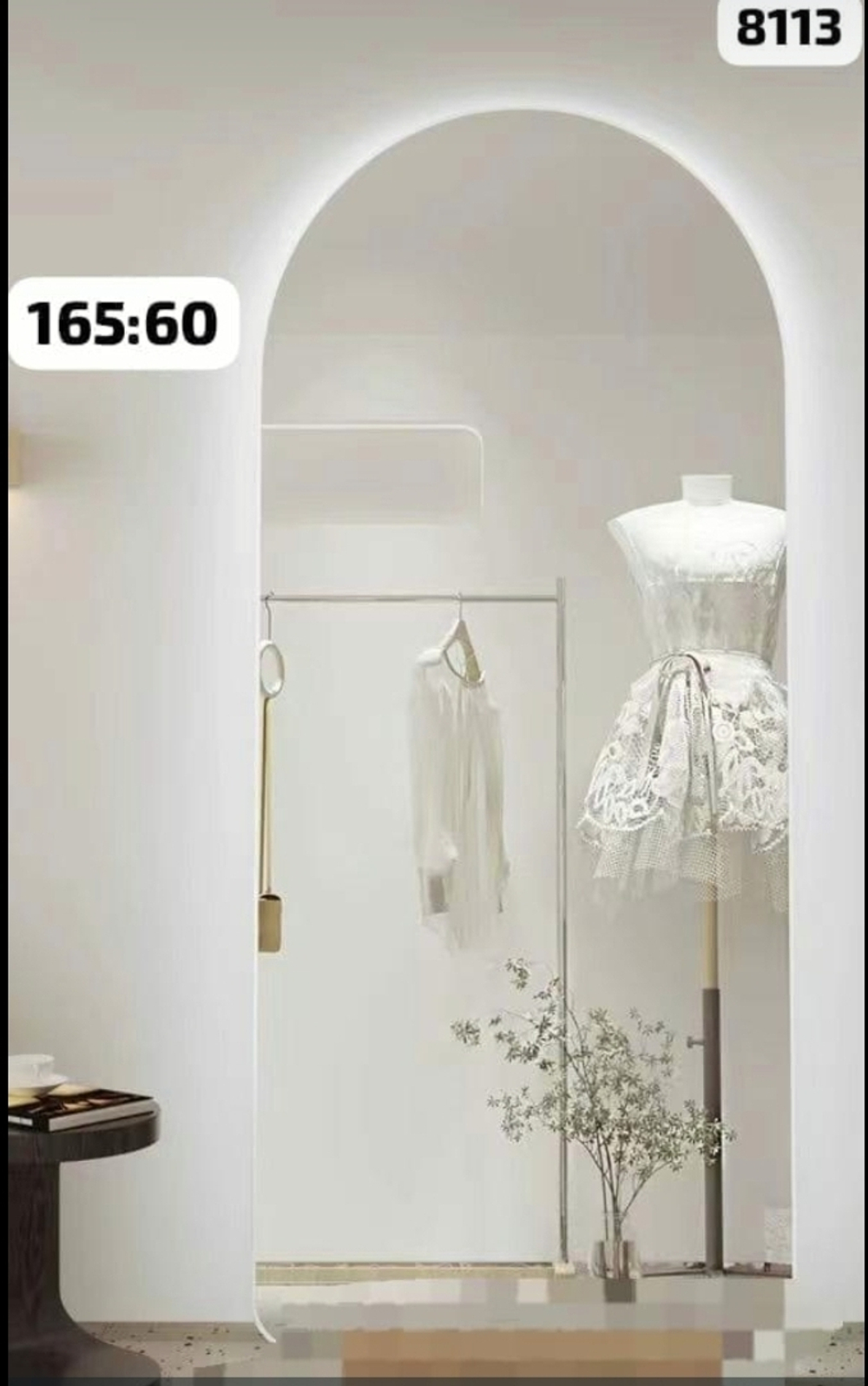 Зеркало настенное с подсветкой 165х60см