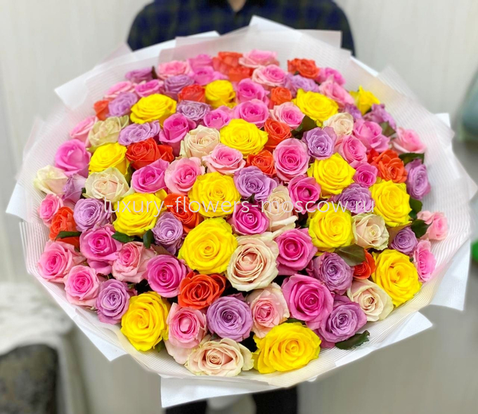 101 роза микс рф