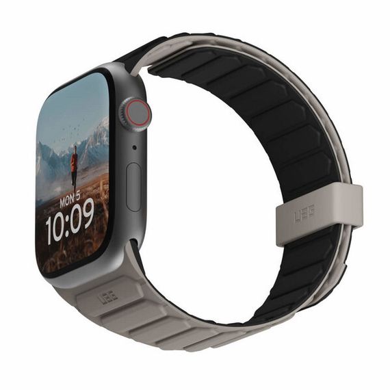 Ремешок силиконовый UAG Pathfinder Silicone для Apple Watch 41/40/38 мм черный/титановый (Black/Titanium) (194160114036)