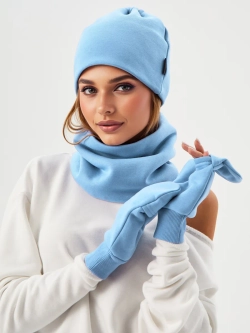 Шапка бини с начесом для хвоста, дред и кос