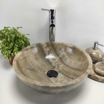 Раковина из оникса Bowl Grey Small TinLip BO-61035 40*40*15