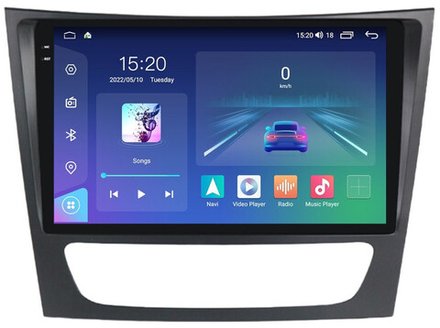 Магнитола для Mercedes-Benz E (W211) 2002-2010, CLS W219 - Parafar PF221U2K на Android 13, QLED+2K, ТОП процессор, 8Гб+128Гб, CarPlay, 4G SIM-слот