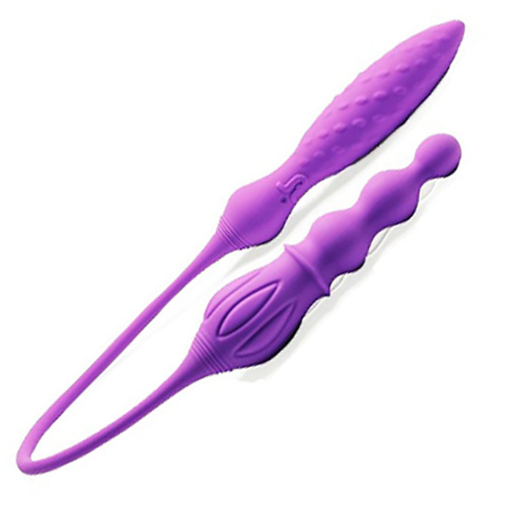 Двухсторонний гибкий вибромассажер 58,7см с дистанционным управлением Adrien Lastic 2X+LRS