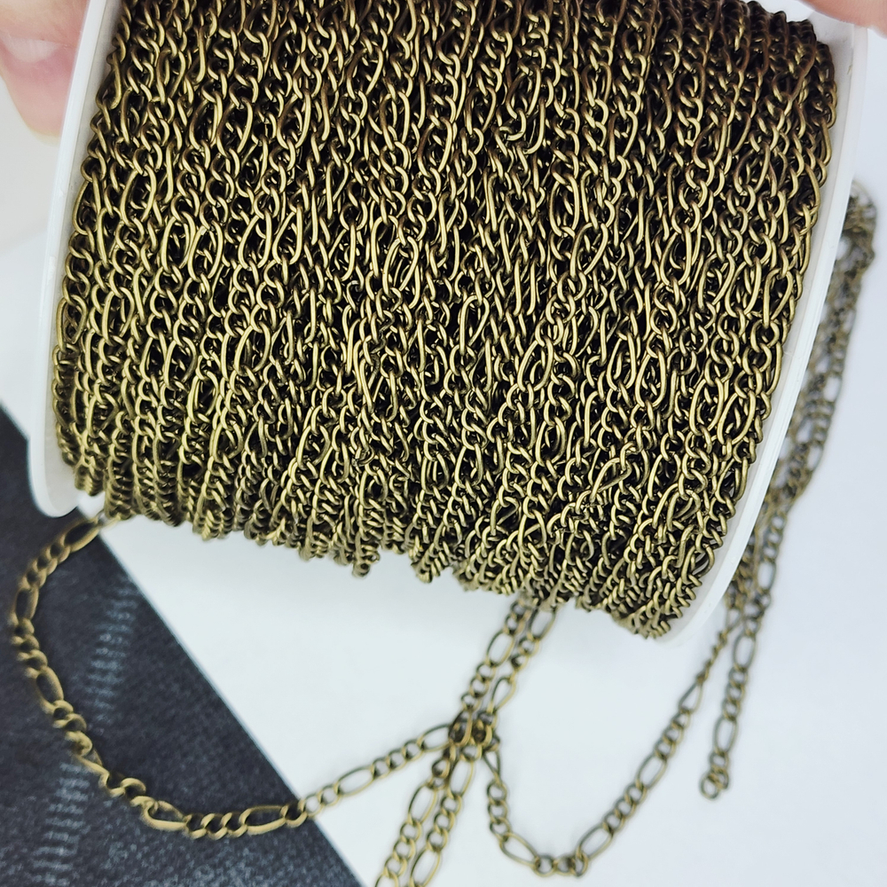 Цепочка, цвет античная бронза, винтаж, р-р 7×4мм, цена за отрезок 50 см