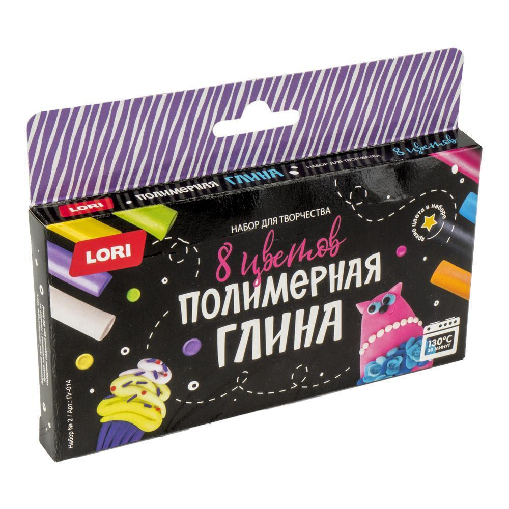 Полимерная глина 8цв. Набор №2 (Lori)