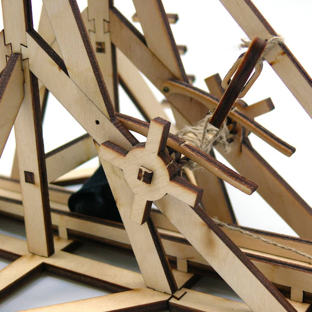 Требюше от Armarika - деревянный конструктор, 3d Пазл, сборная модель, римское орудие, моделизм, моделирование