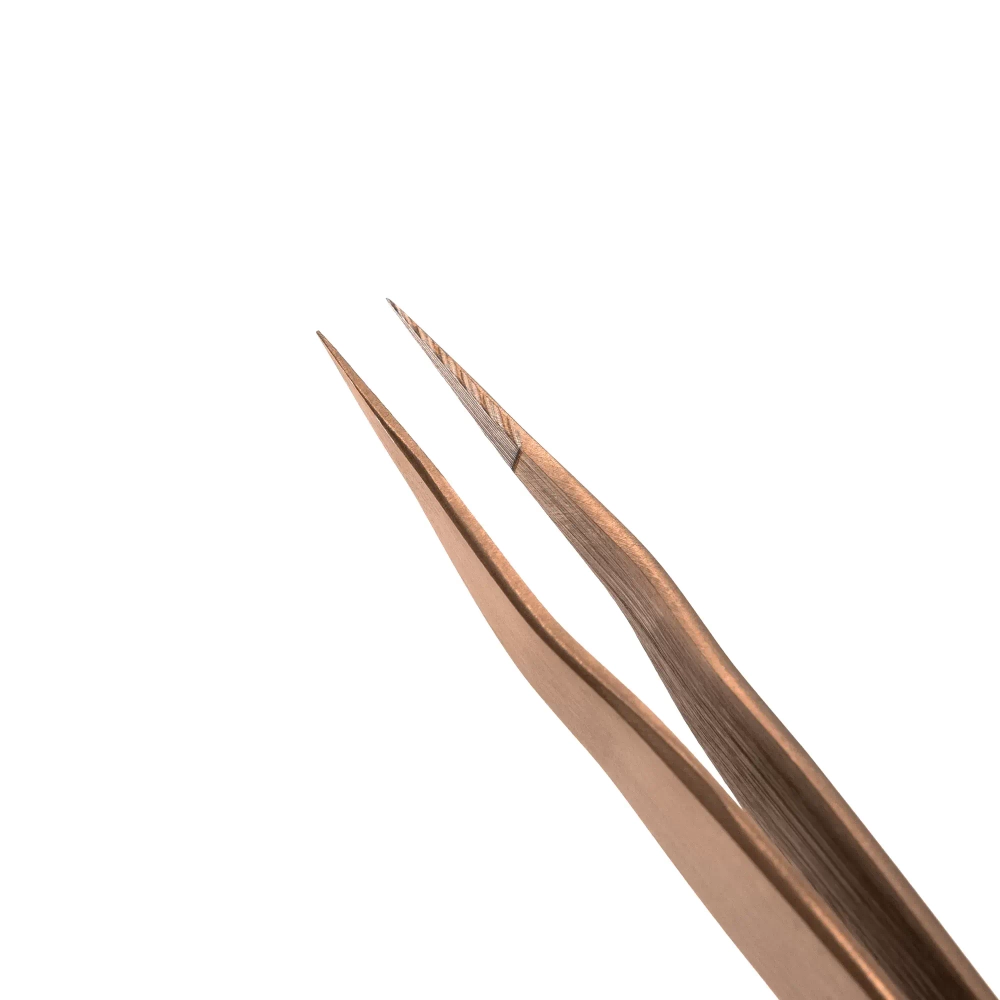 Пинцет для наращивания ресниц Lovely NanoFiber, серия Grace Elegante Bronze, тип Прямой
