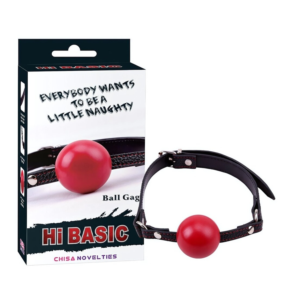 Кляп Red Ball Gag (Цвет: красный с черным)