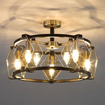 Потолочная люстра в стиле лофт 5*Е14 60116/5 чёрный Aragon Eurosvet