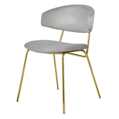 Стул Elle серый с золотыми ножками