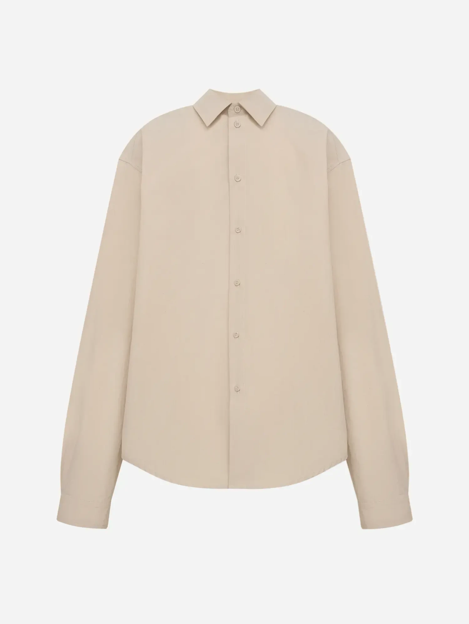 Рубашка из итальянского хлопка бежевая