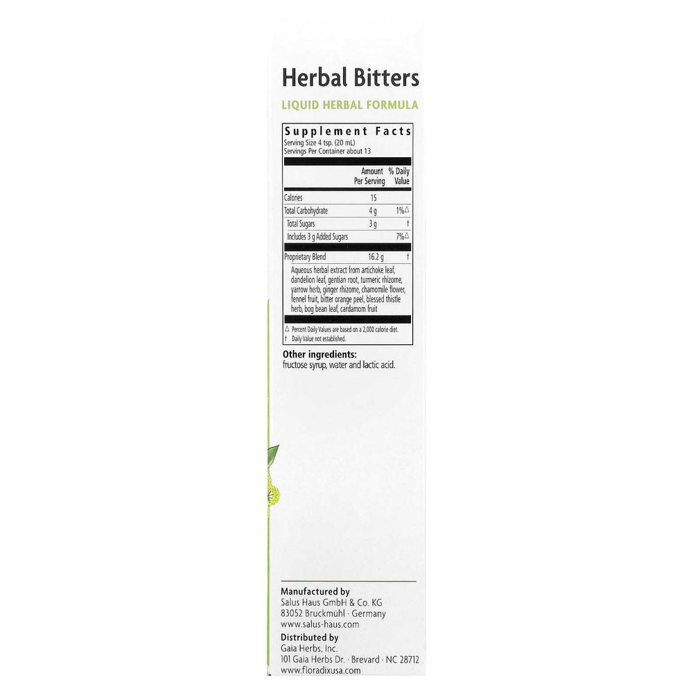 Floradix, Gallexier® травяная горькая настойка, 250 мл (8,5 жидк. Унции)