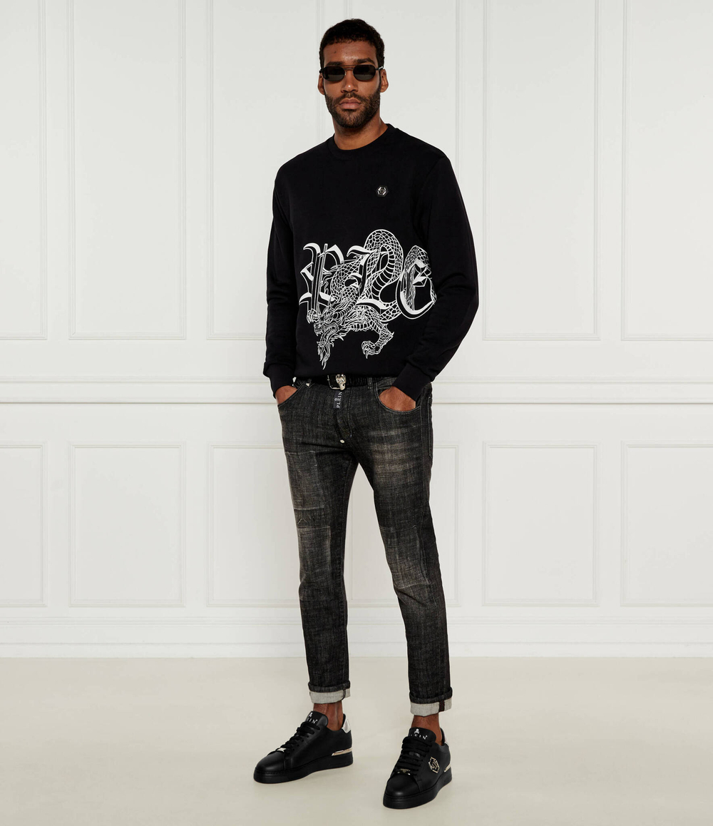 Кожаные кроссовки Hexagon Philipp Plein - черный(USC0676 PLE075N)