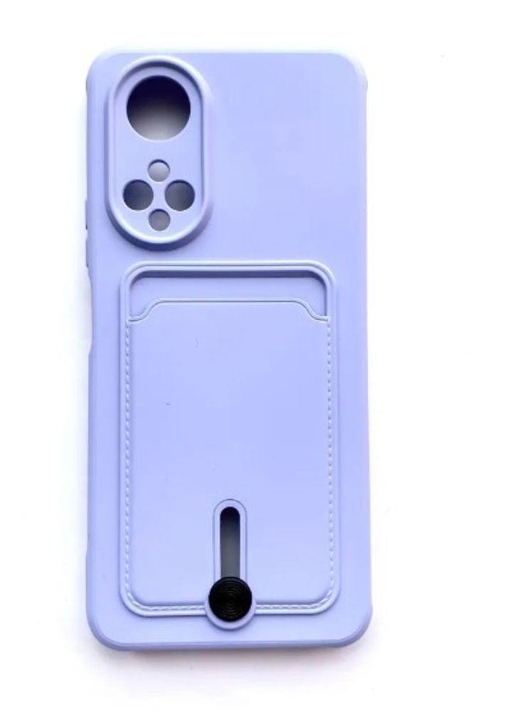 Накладка Honor X7(2022) с отделом для карт лиловый