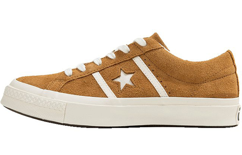 Converse one star Lightweight Anti-slip Wear Low Canvas Men and Women's Wheat Yellow